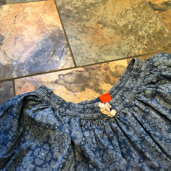 Paisley Blue Patterned Kids Skirt - Picture 4 of 5